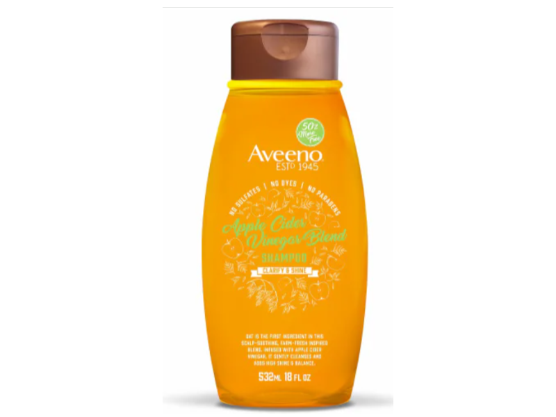 Aveeno Clarify & Shine Shampoo, Apple Cider Vinegar Blend, 18 fl oz/532 mL