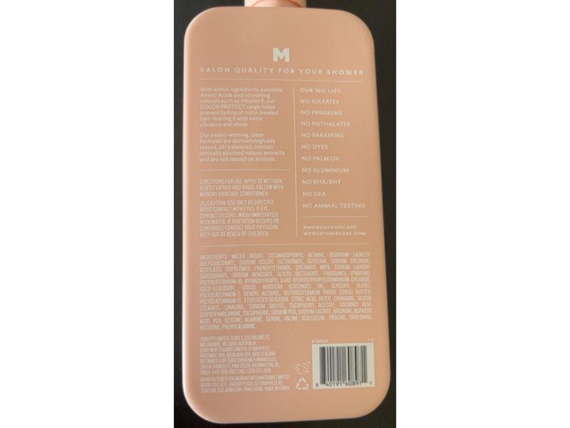 Monday Color Protect Shampoo, 30 fl oz/887 mL