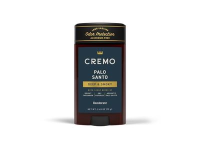 Cremo Deep & Smoky Deodorant, Palo Santo, 2.65 fl oz/75 g