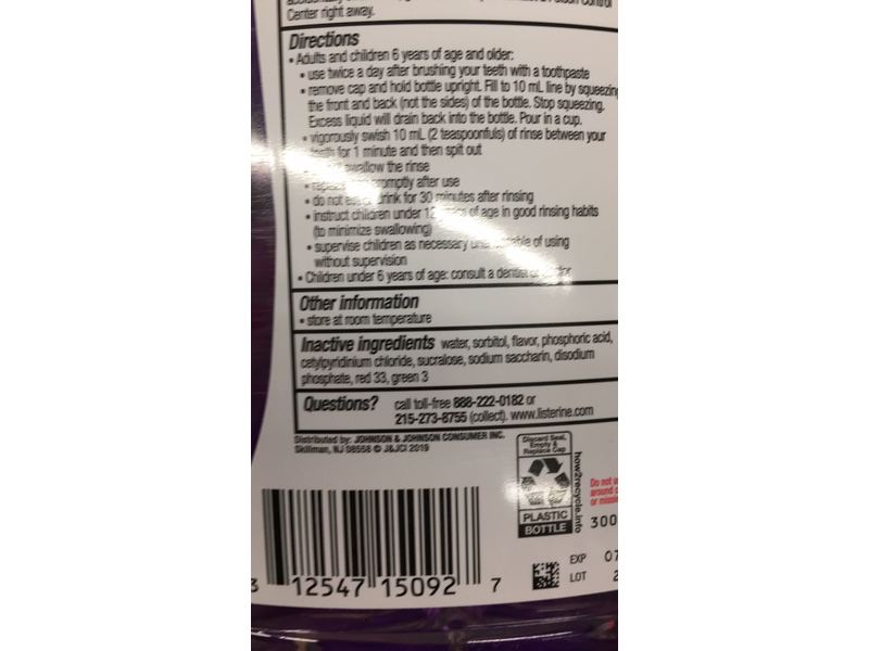 Listerine Smart Rinse, Berry Splash, 16.9 fl oz/500 mL