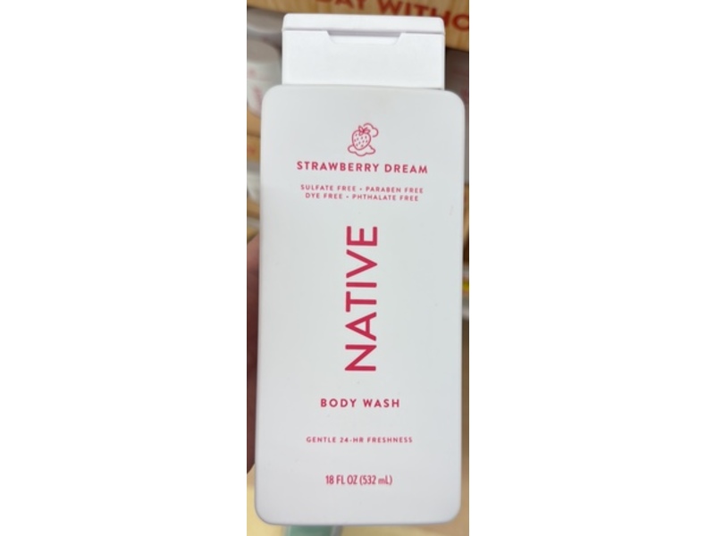 Native Body Wash, Strawberry Dream, 18 fl oz/532 mL