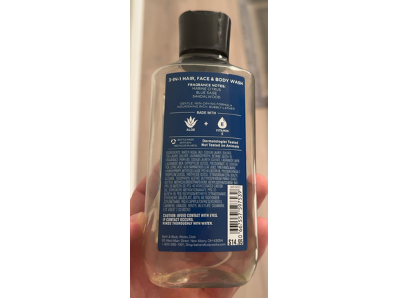 Clean Slate By Bath & Body Works 3-In-1 Hair, Face & Body Wash, 10 fl oz/295 mL