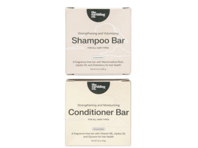 The Earthling Co Shampoo & Conditioner Bar Set, Unscented