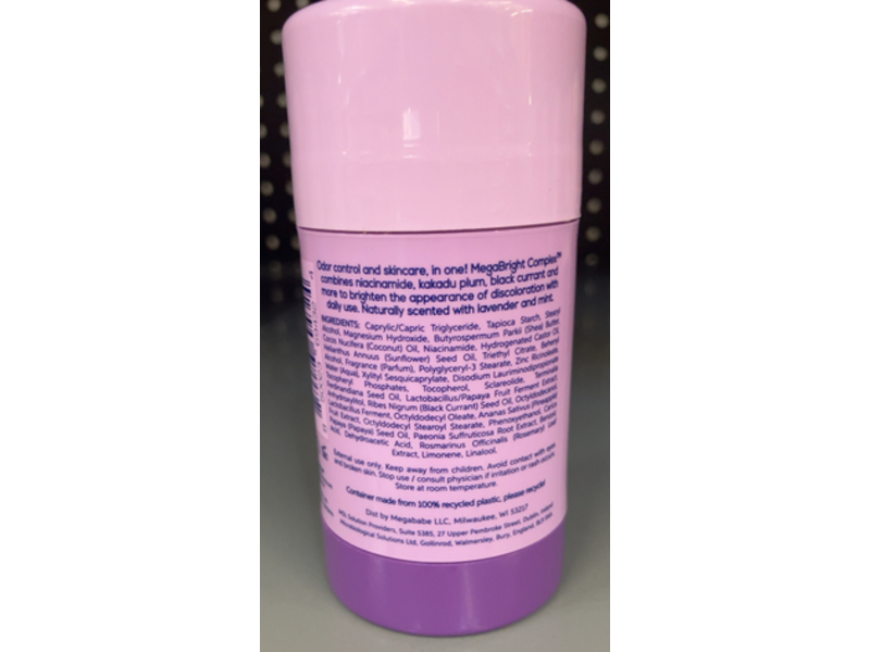 Megababe Skin Brightening Daily Deodorant, The Glow Deo, 2.6 oz/75 g