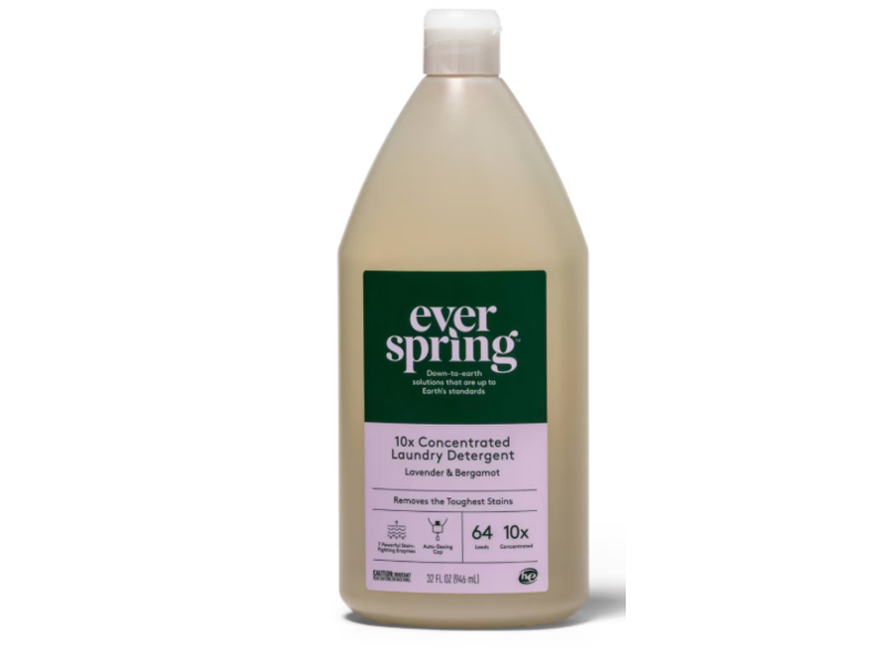 Ever Spring 10x Concentrate Laundry Detergent, 64 Loads, 32 fl oz/946 mL