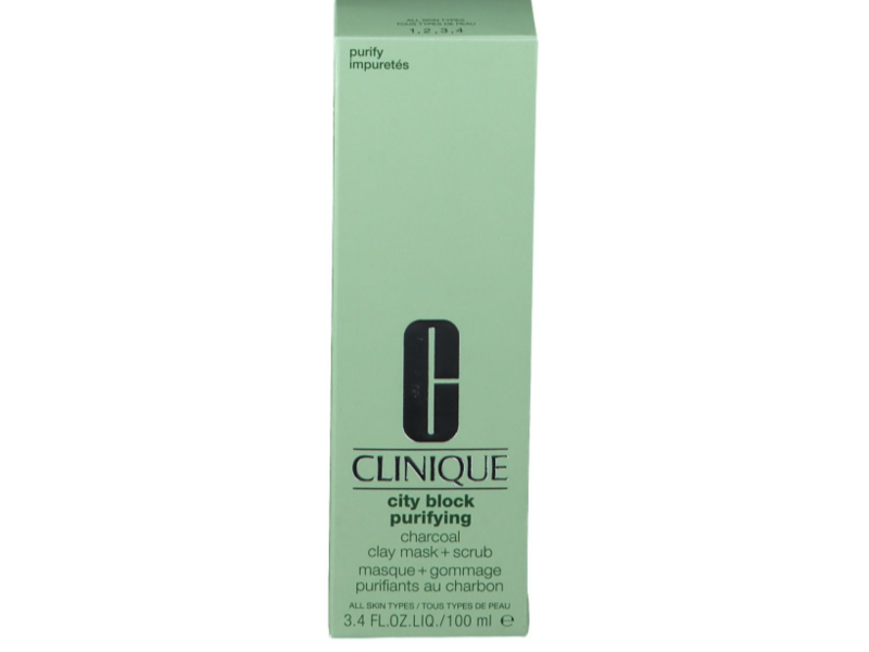 Clinique City Block Purifying Charcoal Clay Mask + Scrub, 3.4 fl oz/100 mL