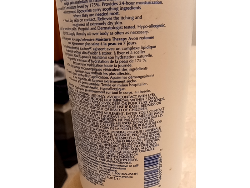 Avon Intensive Moisture Therapy Body Lotion, 13.5 fl oz/400 mL