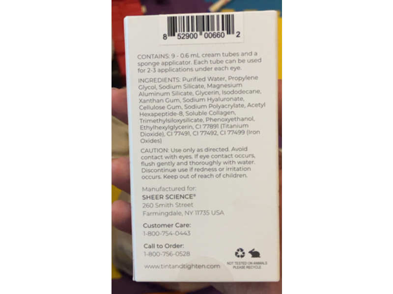 Tint & Tighten Instant Color Smoothing Cream Tubes, Dark - Deep, 0.18 fl oz/5.4 mL, Pack Of 9