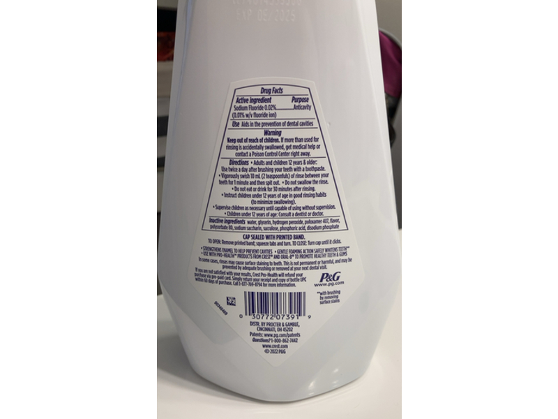 Crest 3D White Brilliance Anticavity Fluoride Rinse, 32 fl oz/946 mL