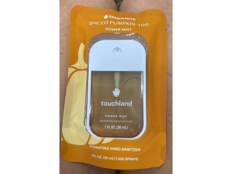 Touchland Power Mist Hydrating Hand Sanitizer, Spiced Pumpkin-Tini, 1 fl oz/30 mL