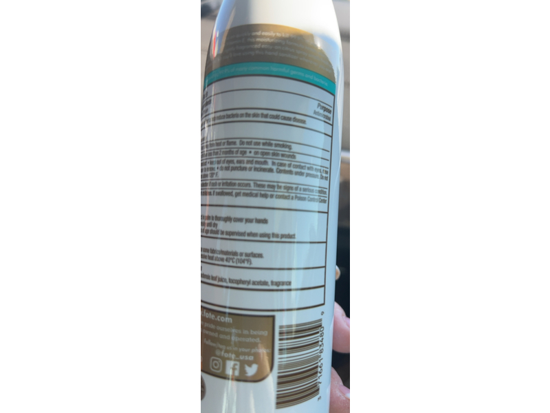 Fruit Of The Earth Advanced Hand Sanitizer, Fresh Citrus Scent, 5.5 oz/156 g