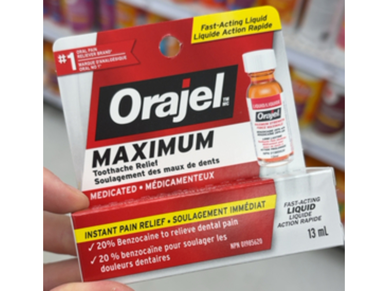 Orajel Toothache Relief Liquid, 13 mL