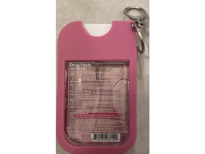 Fresh Feels Hand Sanitizer Mist, Sweet Peony Scent, 1.4 fl oz/40 mL