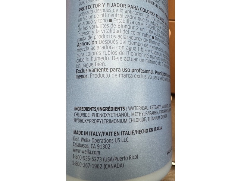 Wella Professionals Blondor Blonde Seal & Care Blonde Shine Conditioner, 16.9 fl oz/500 mL