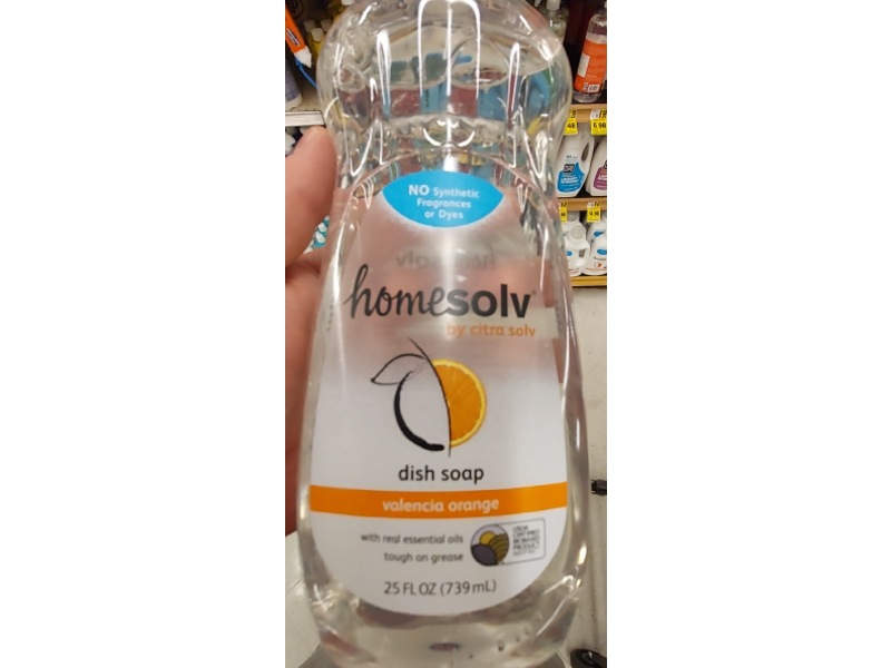 Homesolv Dish Soap, Valencia Orange, 25 fl oz/739 mL