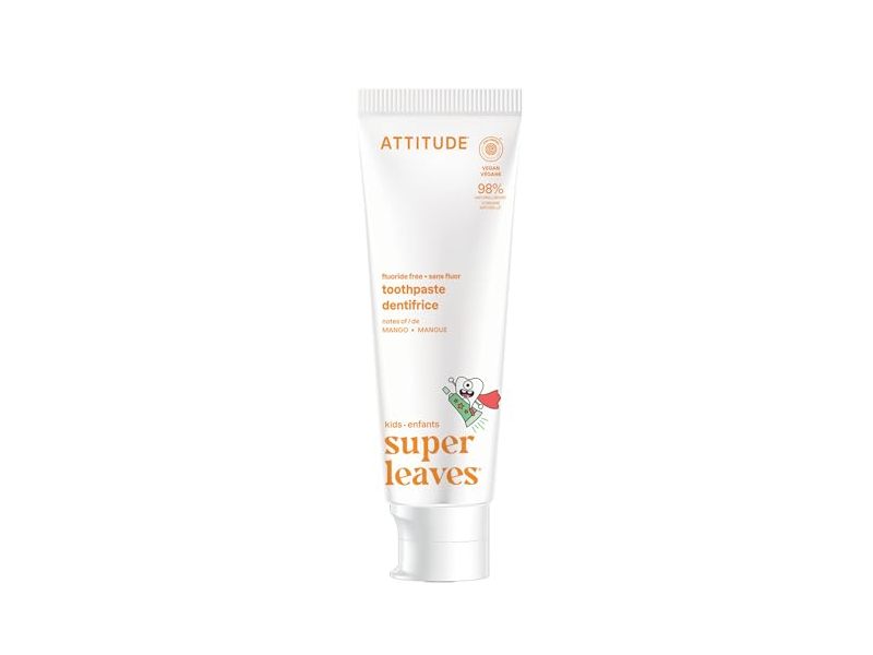 Attitude Super Leaves Kids Toothpaste, Mango, 4.2 oz/120 g