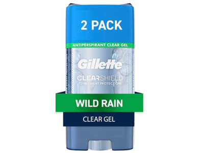 Gillette Antiperspirant/Deodorant, Wild Rain, 3.8 oz/107 g, Pack Of 2