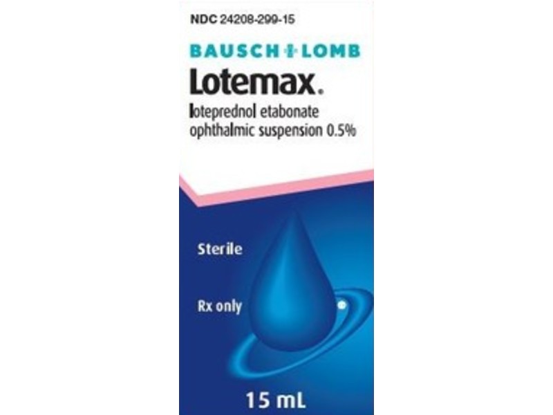Lotemax (loteprednol etabonate) Ophthalmic Suspension 0.5%, 10 mL, Bausch & Lomb (Rx)