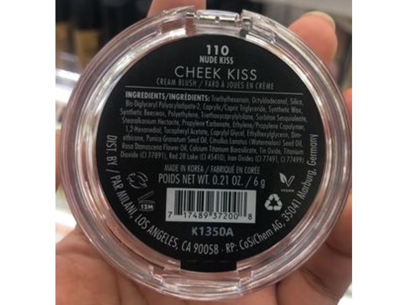 Milani Cheek Kiss Cream Blush, 110 Nude Kiss, 0.21 oz/6 g