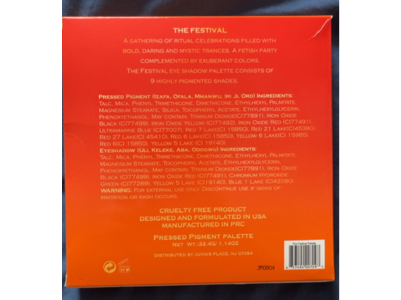 Juvia's Place The Festival Eyeshadow Palette, 1.14 oz/32.4 g