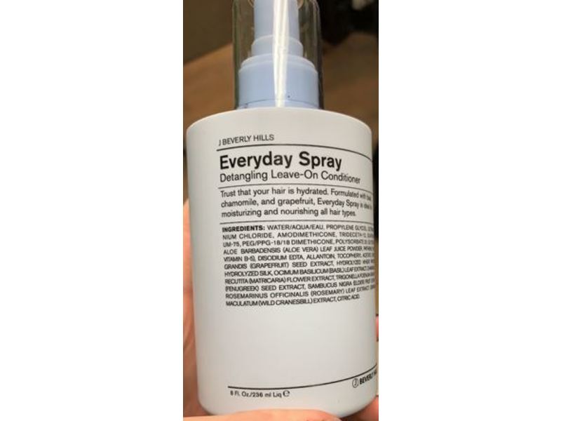 J Beverly Hills Everyday Spray Detangling Leave-In Conditioner, 8 fl oz/236 mL