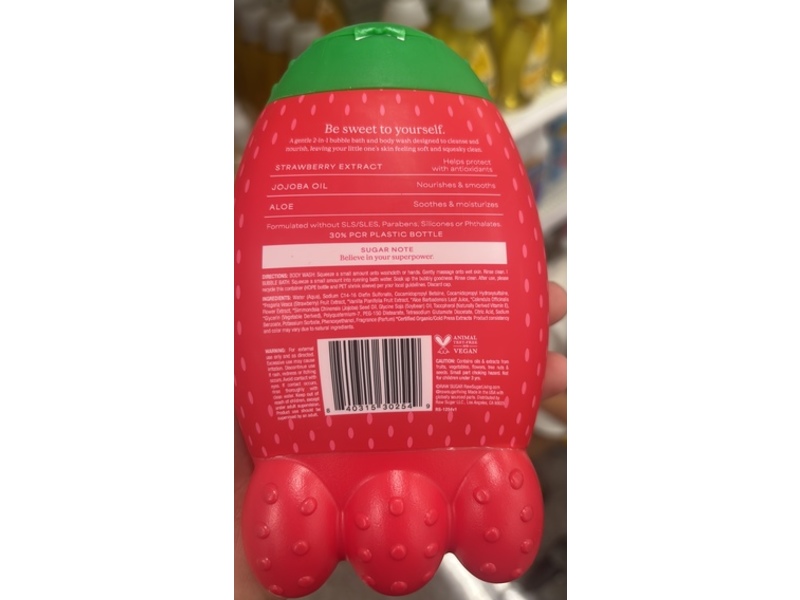 Raw Sugar Kids Bubble Bath + Body Wash , Strawberry Vanilla, 12 fl oz/354 mL