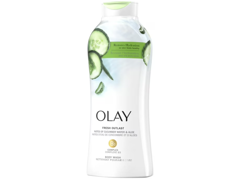 Olay Fresh Outlast Body Wash, Cucumber Water & Aloe, 23.6 fl oz/700 mL