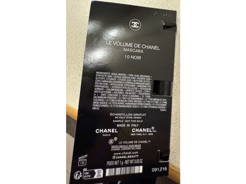 Chanel Paris Volume Mascara, 10 Noir, 0.03 oz/ 1g