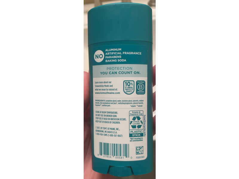 Tom's of Maine Deodorant, North Woods Scent, 3.25 oz/92 g