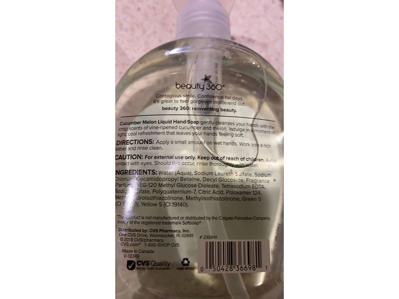 Cvs pharmacy Beauty 360 Liquid Hand Soap, Cucumber Melon, 7.5 fl oz/222 mL