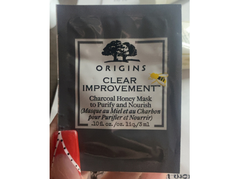 Origins Clear Improvement Purify & Nourish Mask, Charcoal Honey, 0.10 fl oz/3 mL