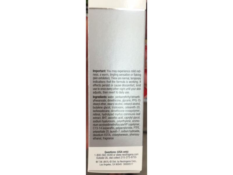Neutrogena Rapid Wrinkle Repair Night Moisturizer, Night, 1 fl oz/29 mL