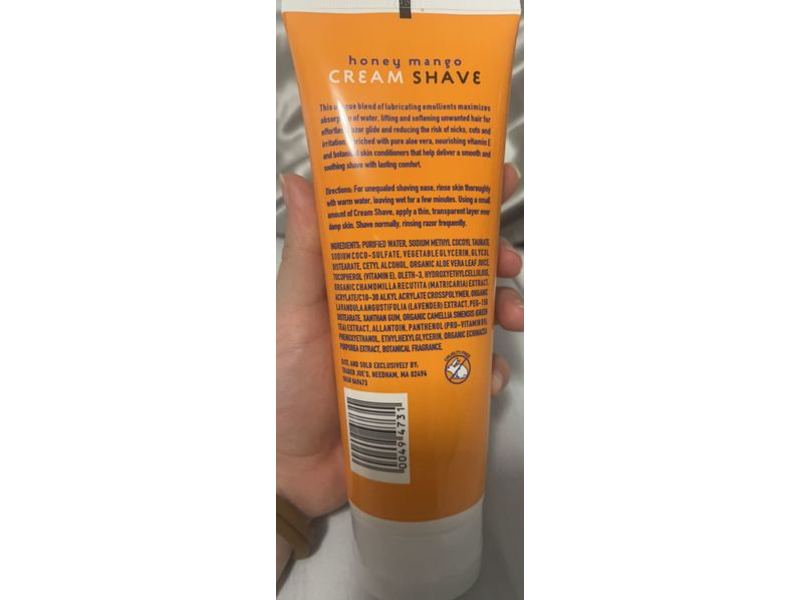 Trader Joe's Shave Moisturizing Cream, Honey Mango, 8 fl oz/237 mL
