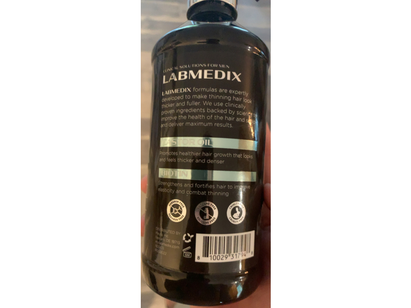 Labmedix Insta Thick Pro Growth Shampoo, Castor Oil + Biotin & Caffeine, 16 fl oz/480 mL