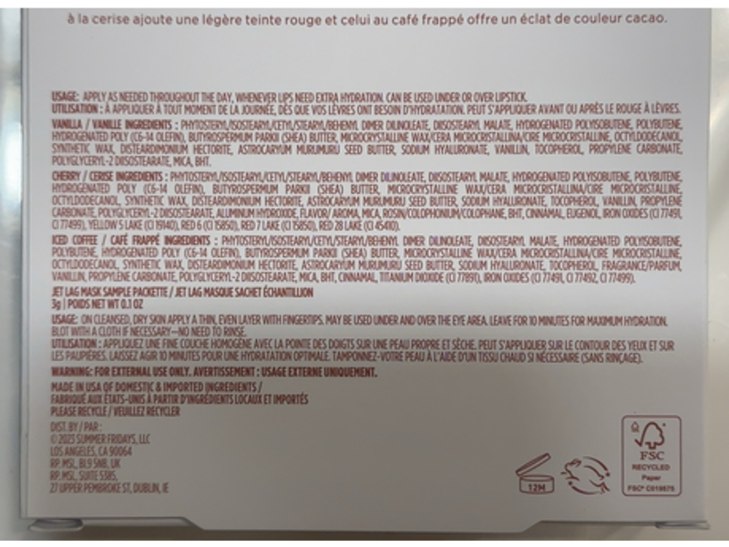 Summer Fridays The Lip Butter Balm Set, Cherry, Vanilla, Iced Coffee