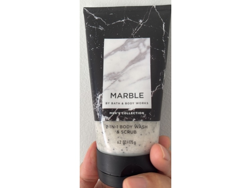 Bath & Body Works Men's 2-In-1 Body Wash & Scrub, Marble, 6.2 fl oz/175 g