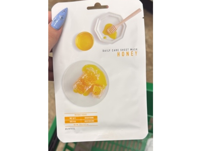 Eunyul Daily Care Sheet Mask, Honey, 0.77 oz/22 g