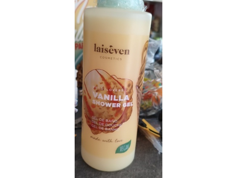 Laiseven Shower Gel, Vanilla, 25.4 fl oz/750 mL