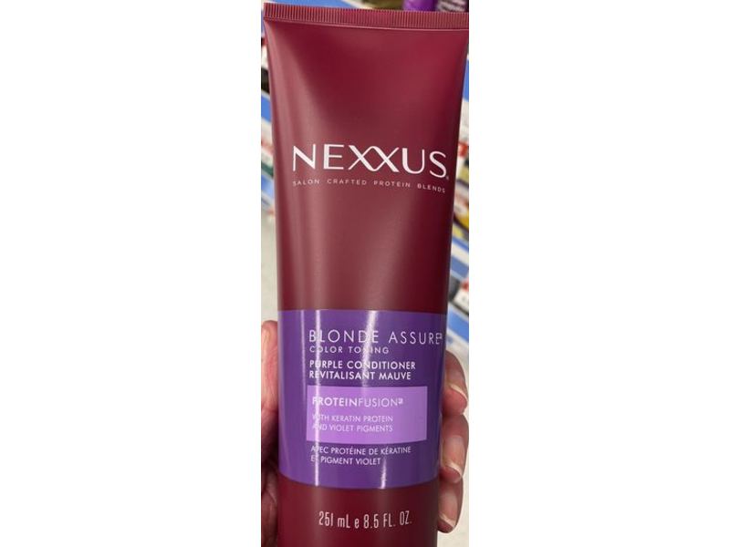 Nexxus Blonde Assure Color Toning Purple Conditioner, Proteinfusion, 8.5 fl oz/251 mL