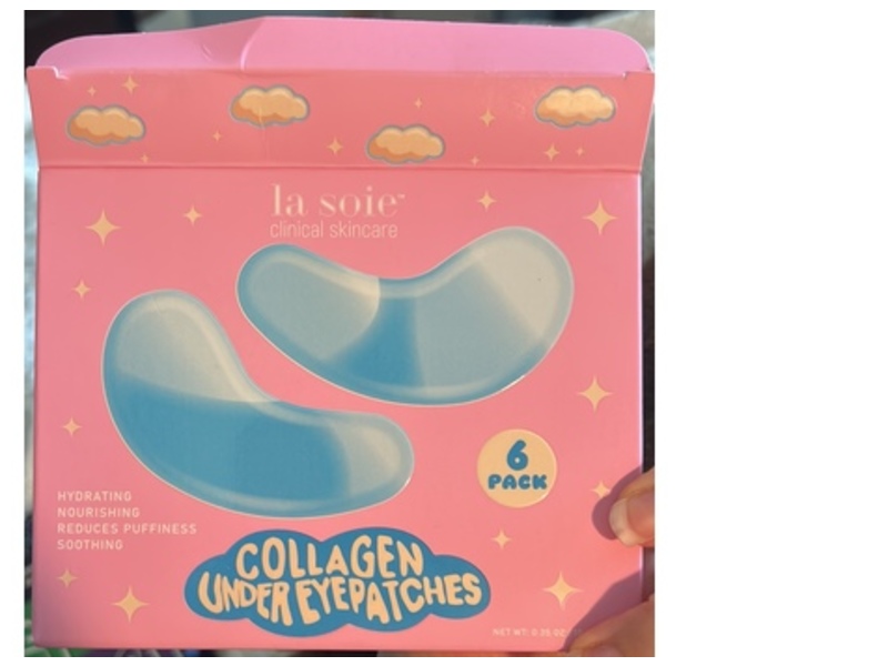 La Soie Collagen Under Eyepatches, 0.35 oz/10 g, Pack Of 6