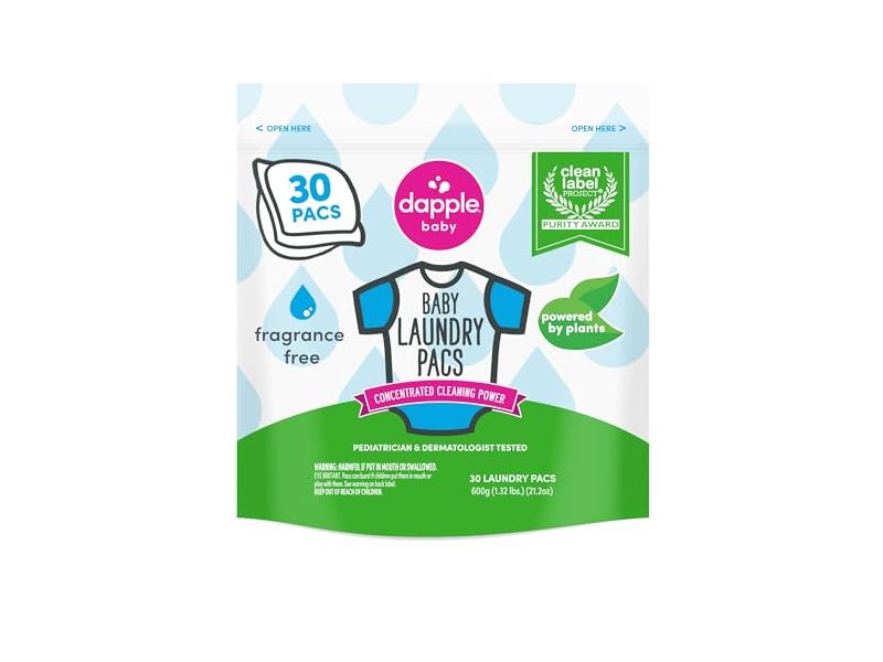 Dapple Baby Laundry Detergent Pacs, 21.2 oz/600 g, 30 Pacs