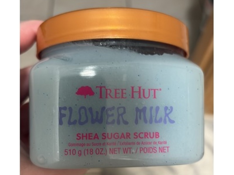 Tree Hut Shea Sugar Scrub, Flower Milk, 18 oz/510 g