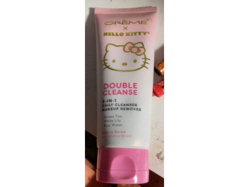 The Creme Shop X Hello Kitty 2 - In -1 Daily Cleanser, Green Tea + White Lily & Rice Water, 5.07 fl oz/150 mL
