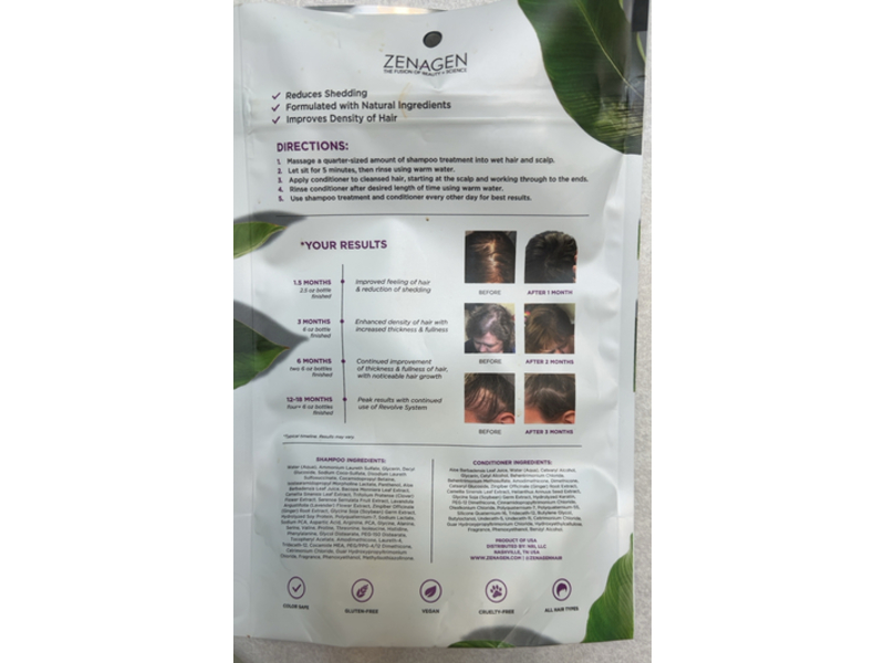 Zenagen Shampoo Treatment + Thickening Conditioner, 2.5 fl oz/75 mL