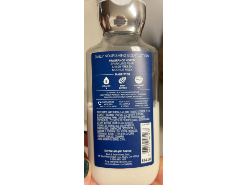 Bath & Body Works Daily Nourishing Body Lotion, Sapphire Moon, 8 fl oz/236 mL