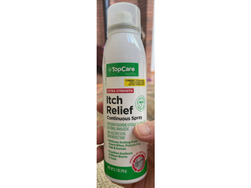 TopCare Health Itch Relief Continuous Spray, Extra Strength, 2.7 oz/76 g