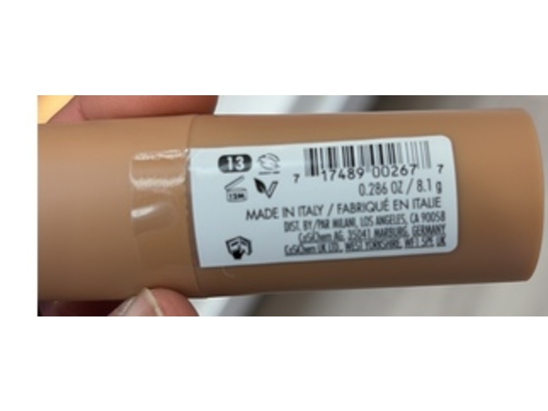 Milani Conceal+Perfect Blur Out Skin Tint Stick, 13-Tan Yellow, 0.286 oz/8.1 g