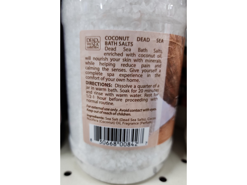 Dead Sea Collection Moisturizes & Nourishing Bath Salts, Coconut Oil, 34.2 oz/970 g