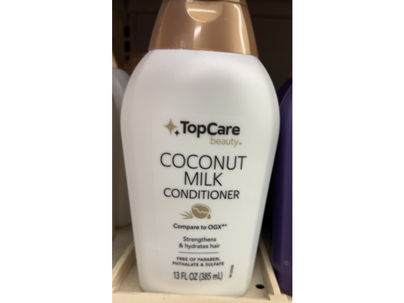 TopCare Strengthens & Hydrates Conditioner, Coconut Milk, 13 fl oz/385 mL