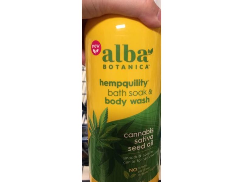 Alba Botanica Hempquility Bath Soak & Body Wash, Cannabis Sativa Seed Oil, 32 fl oz/946 mL